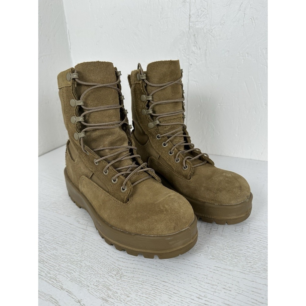Altama Army Military Tactical Combat Boots Mens 5R Womens 7 Tan Vibram Sole Used